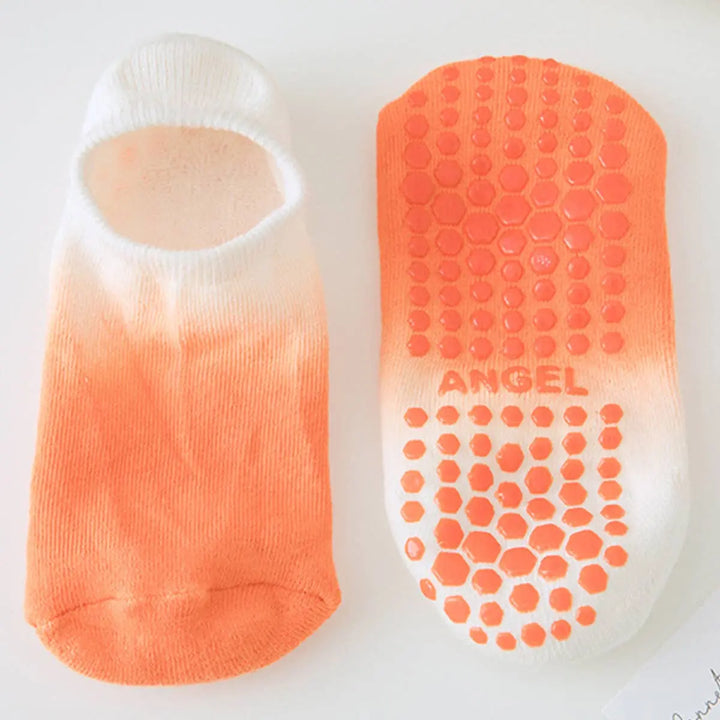 Stay Grounded: Low - Cut Non - Slip Yoga/Pilates Socks - Tie Dye - Serene Crafts Hub