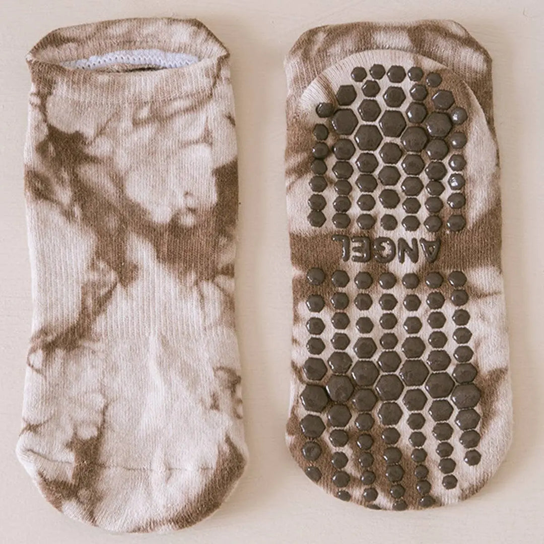 Stay Grounded: Low - Cut Non - Slip Yoga/Pilates Socks - Tie Dye - Serene Crafts Hub