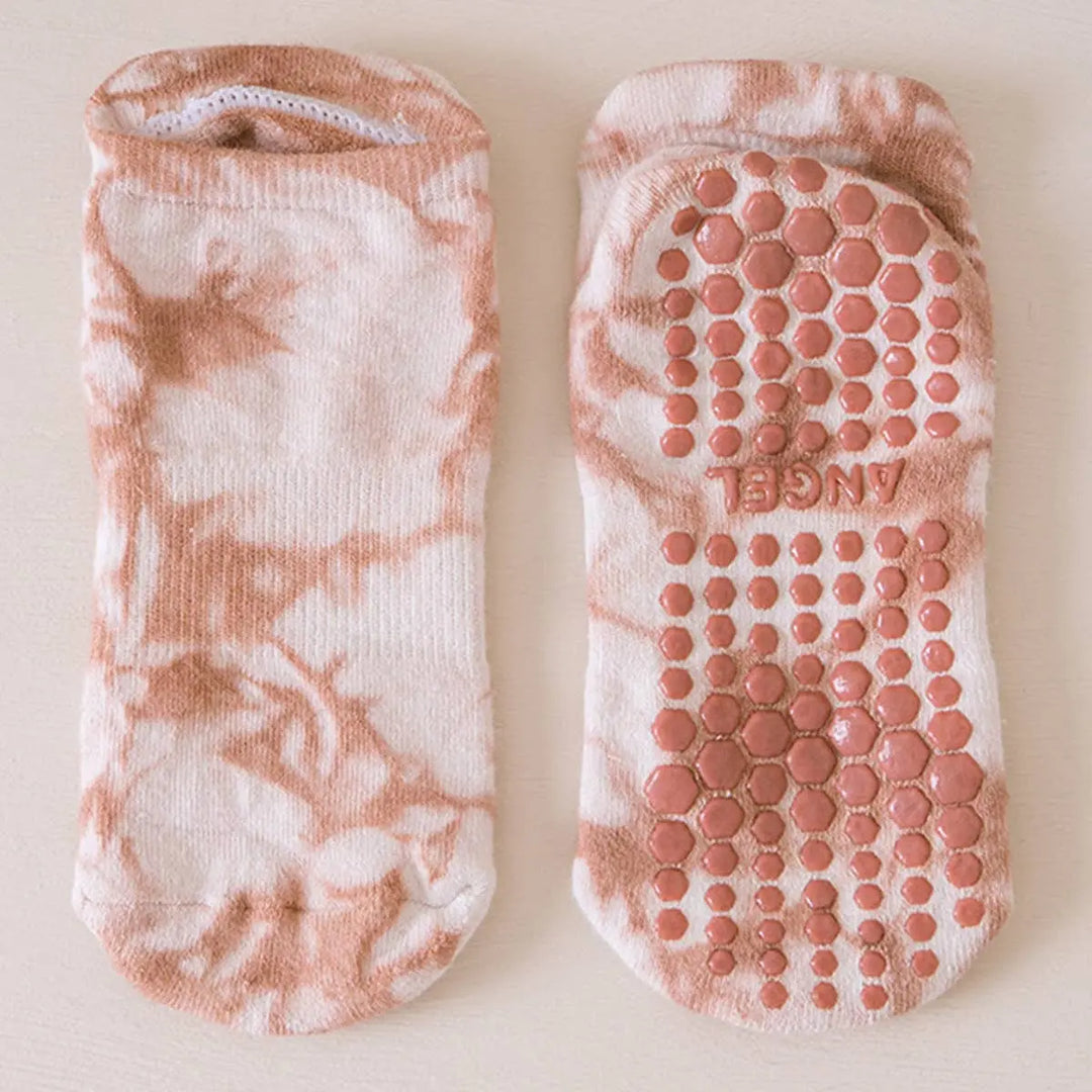 Stay Grounded: Low - Cut Non - Slip Yoga/Pilates Socks - Tie Dye - Serene Crafts Hub