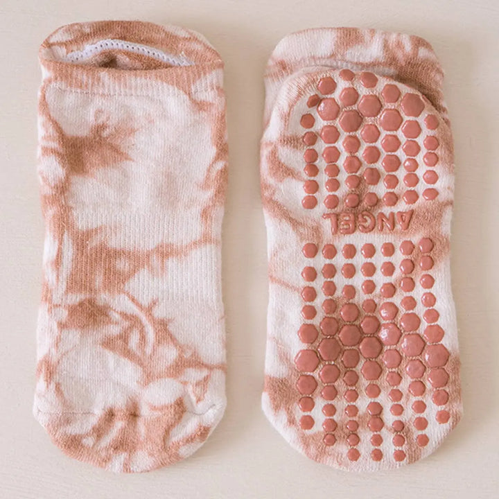 Stay Grounded: Low - Cut Non - Slip Yoga/Pilates Socks - Tie Dye - Serene Crafts Hub