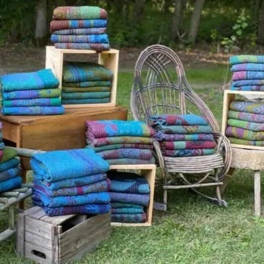 Unique Kantha Over - Dyed Quilt - Serene Crafts Hub
