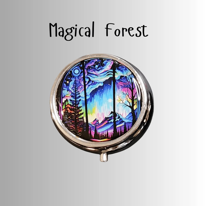 Vintage Round Metal Pill Box - Serene Crafts Hub