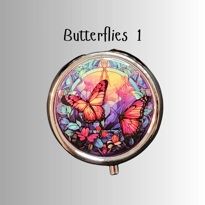 Vintage Round Metal Pill Box - Serene Crafts Hub