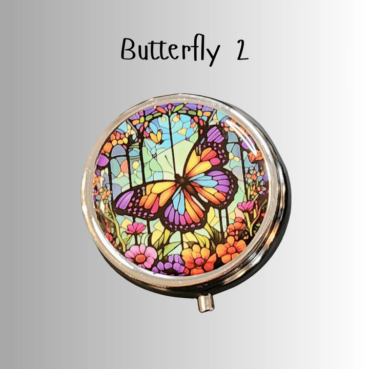 Vintage Round Metal Pill Box - Serene Crafts Hub