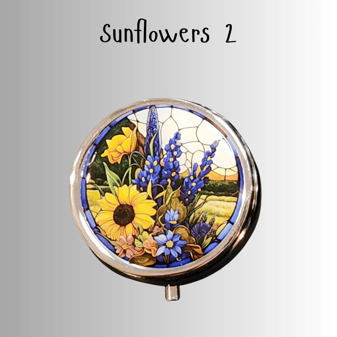 Vintage Round Metal Pill Box - Serene Crafts Hub