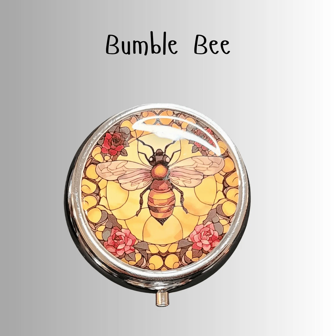 Vintage Round Metal Pill Box - Serene Crafts Hub