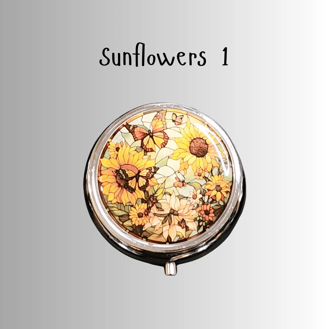 Vintage Round Metal Pill Box - Serene Crafts Hub