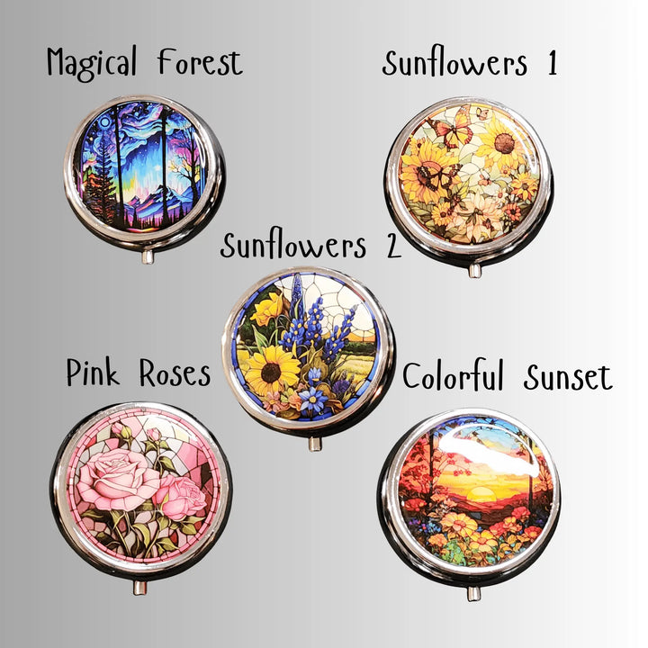 Vintage Round Metal Pill Box - Serene Crafts Hub