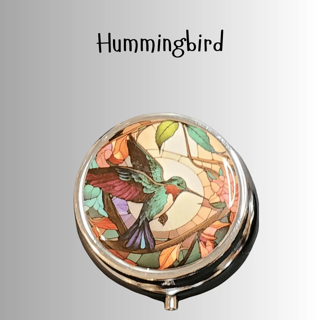 Vintage Round Metal Pill Box - Serene Crafts Hub