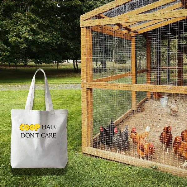 Funny Chicken Tote – “Coop Hair Don’t Care” - Serene Crafts Hub