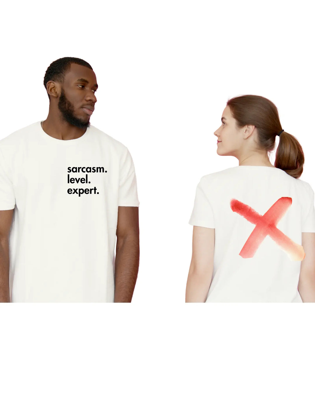 Gen X Tee – “sarcasm.level.expert.” – Big X Back Print Serene Crafts Hub