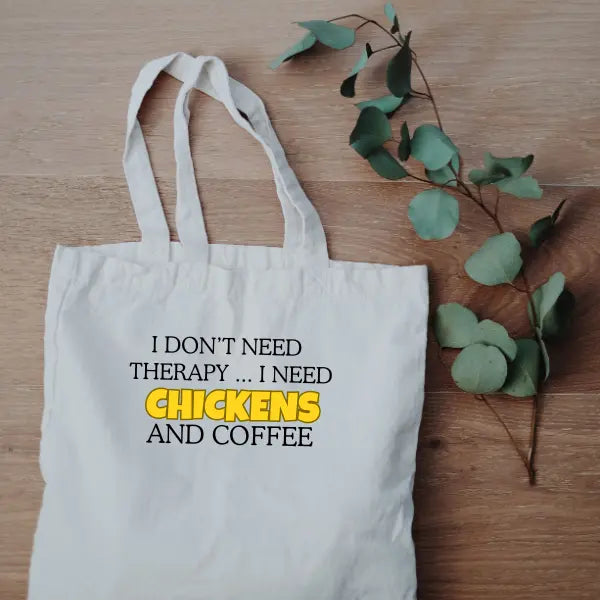 Chicken Life Tote – “Chickens and Coffee” - Serene Crafts Hub