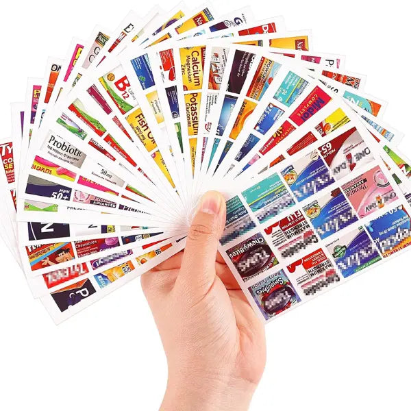 Travel Pill Case with Labels – 8-Compartment Portable Medicine Organizer Box for Vitamins & Supplements (White, Teal, Pink) - Serene Crafts Hub