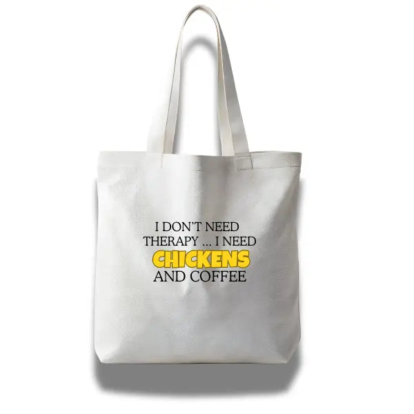 Chicken Life Tote – “Chickens and Coffee” - Serene Crafts Hub