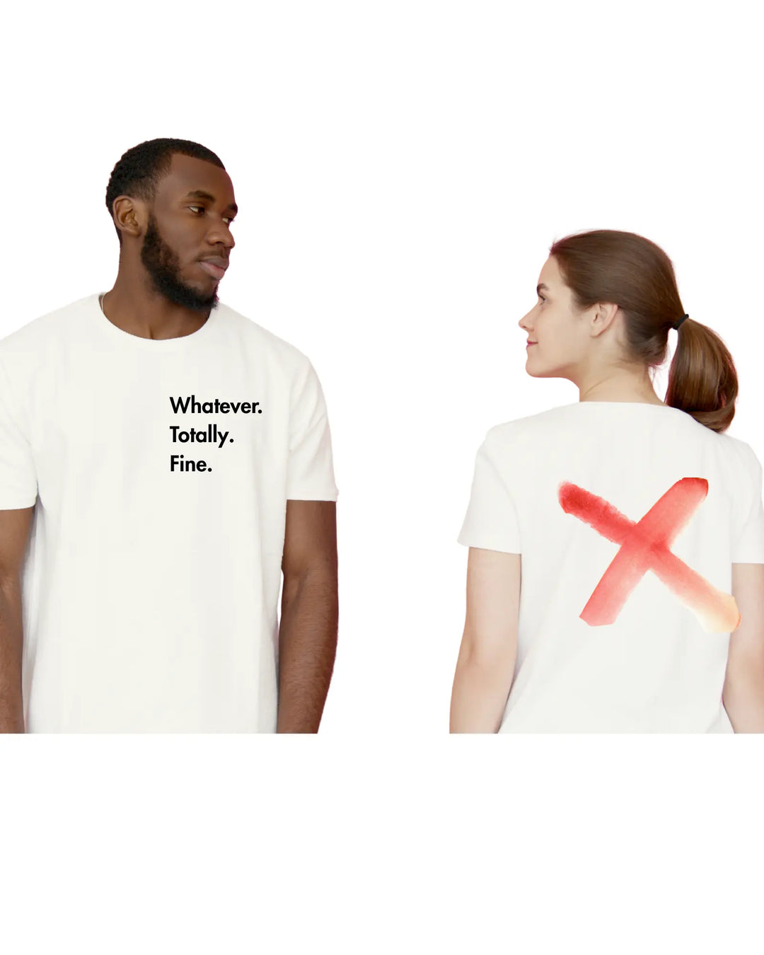 Gen X Tee – “whatever. totally. fine.” – Big X Back Print Serene Crafts Hub