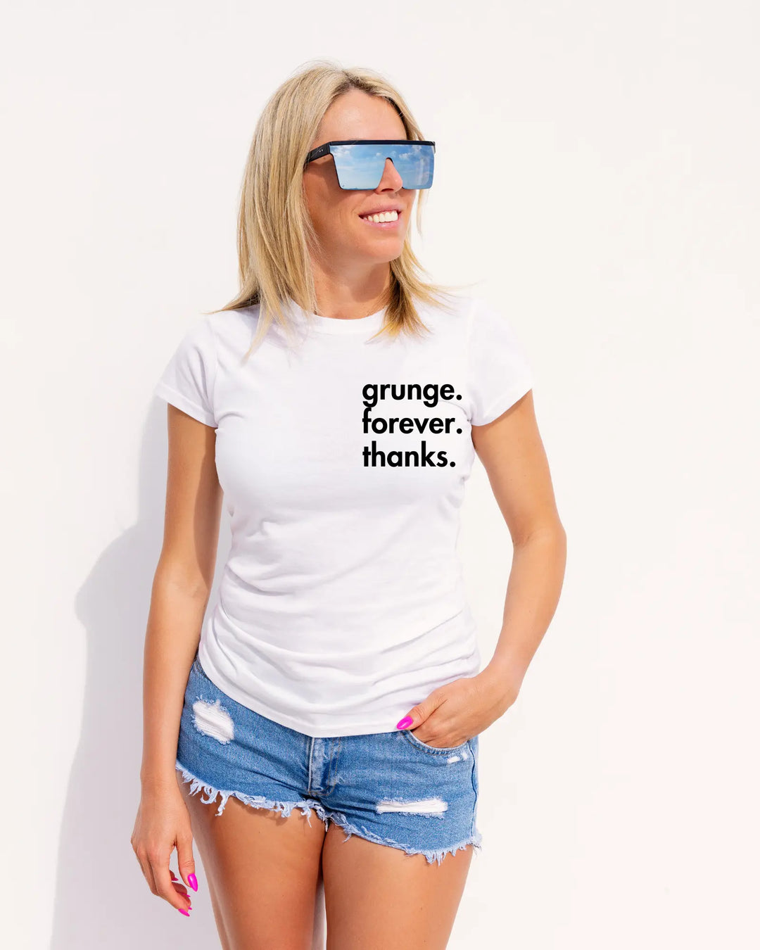 Gen X Tee – “grunge. always. thanks.” – Big X Back Print Serene Crafts Hub