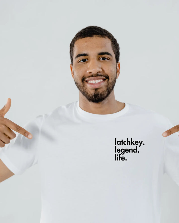 Gen X Tee – “latchkey. legend. life.” – Big X Back Print Serene Crafts Hub