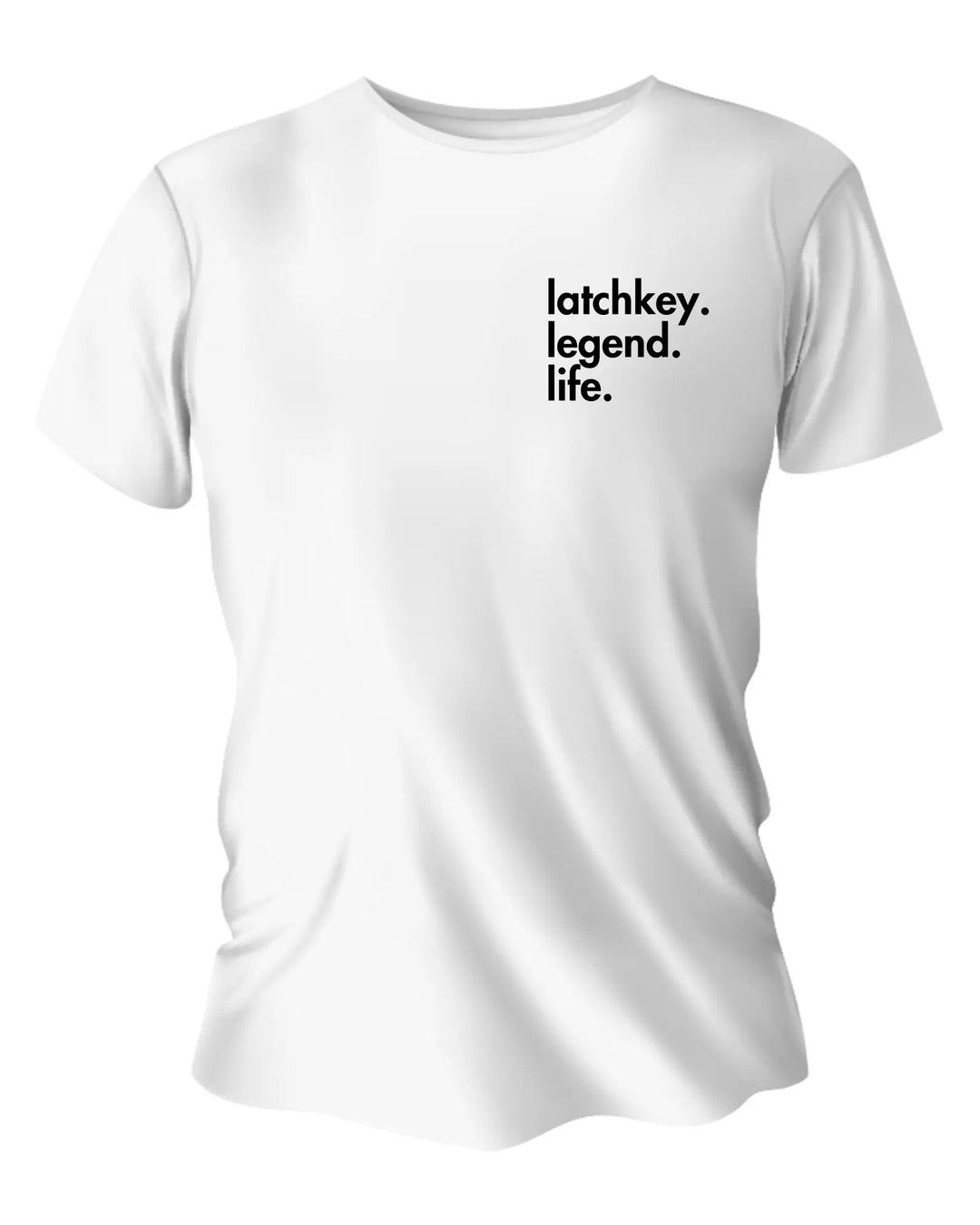 Gen X Tee – “latchkey. legend. life.” – Big X Back Print Serene Crafts Hub