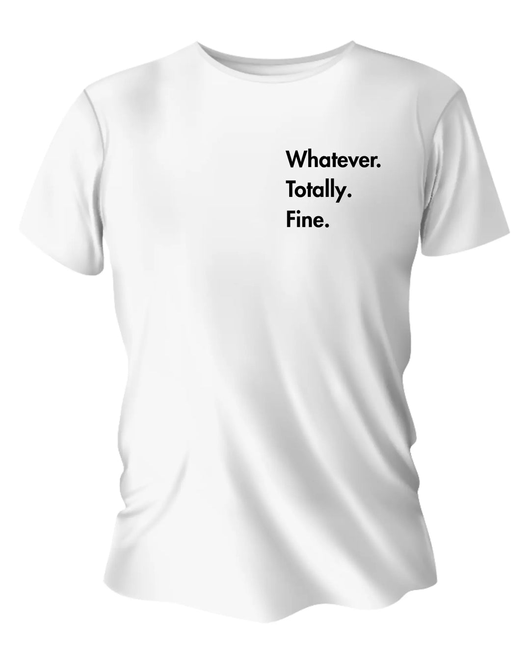Gen X Tee – “whatever. totally. fine.” – Big X Back Print Serene Crafts Hub