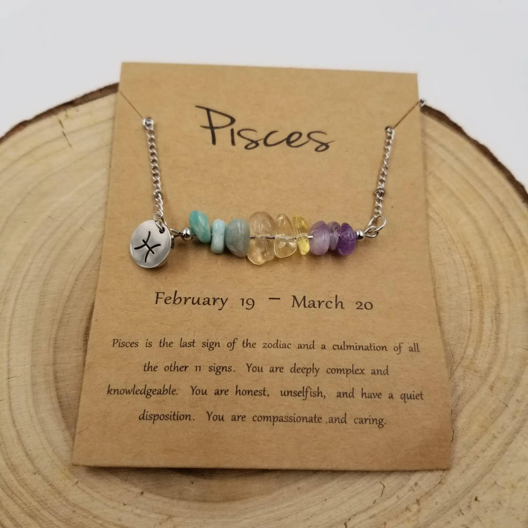 Bohemian Natural Stone Handwoven Constellation Necklace - Unique Starry Charm Pendant - Serene Crafts Hub