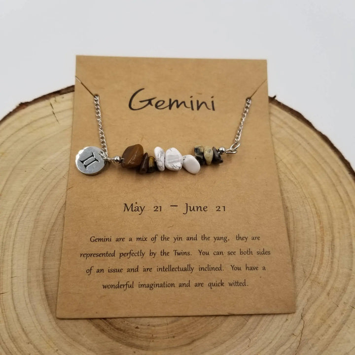 Bohemian Natural Stone Handwoven Constellation Necklace - Unique Starry Charm Pendant - Serene Crafts Hub