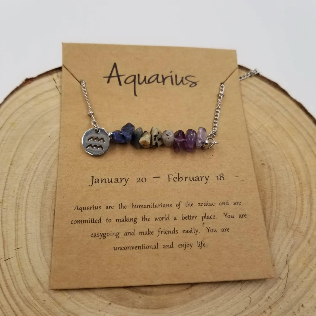 Bohemian Natural Stone Handwoven Constellation Necklace - Unique Starry Charm Pendant - Serene Crafts Hub