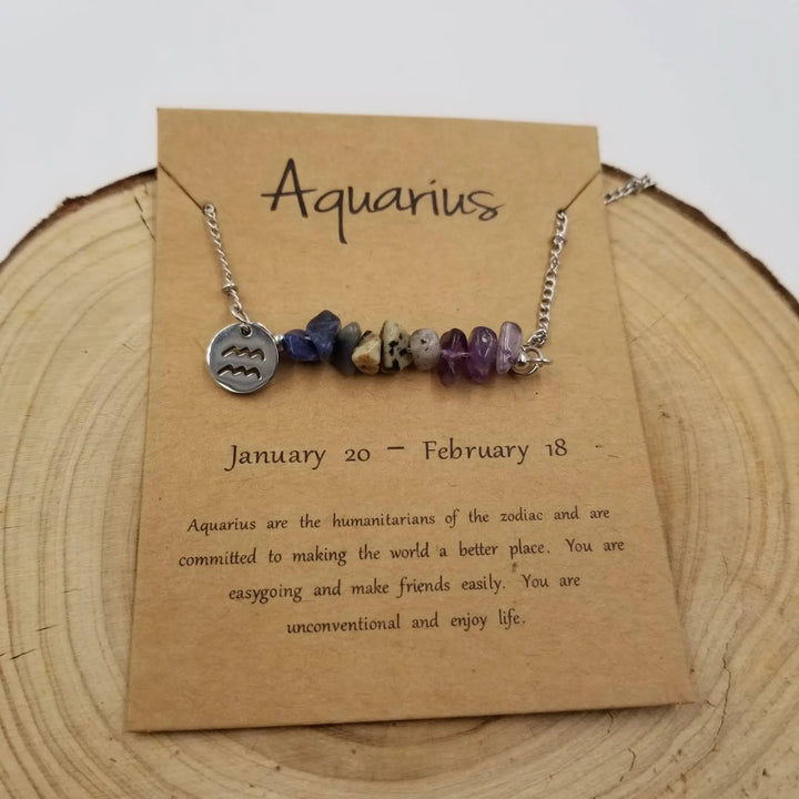 Bohemian Natural Stone Handwoven Constellation Necklace - Unique Starry Charm Pendant - Serene Crafts Hub