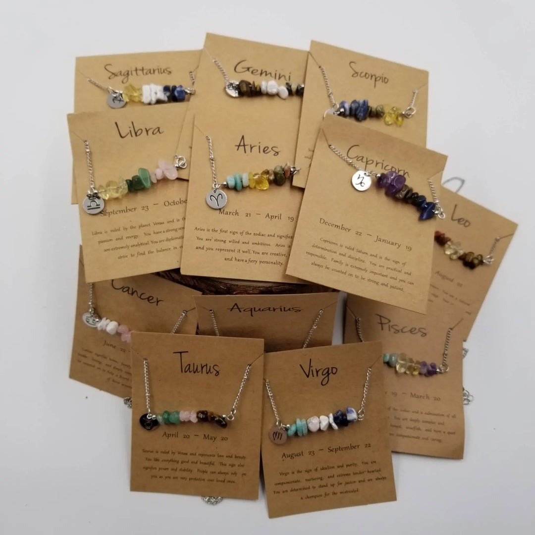 Bohemian Natural Stone Handwoven Constellation Necklace - Unique Starry Charm Pendant - Serene Crafts Hub