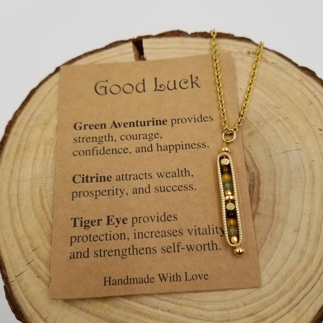 Charming Natural Stone Wishing Bead Necklace - Thoughtful Gift for Love and Intentions - Serene Crafts Hub