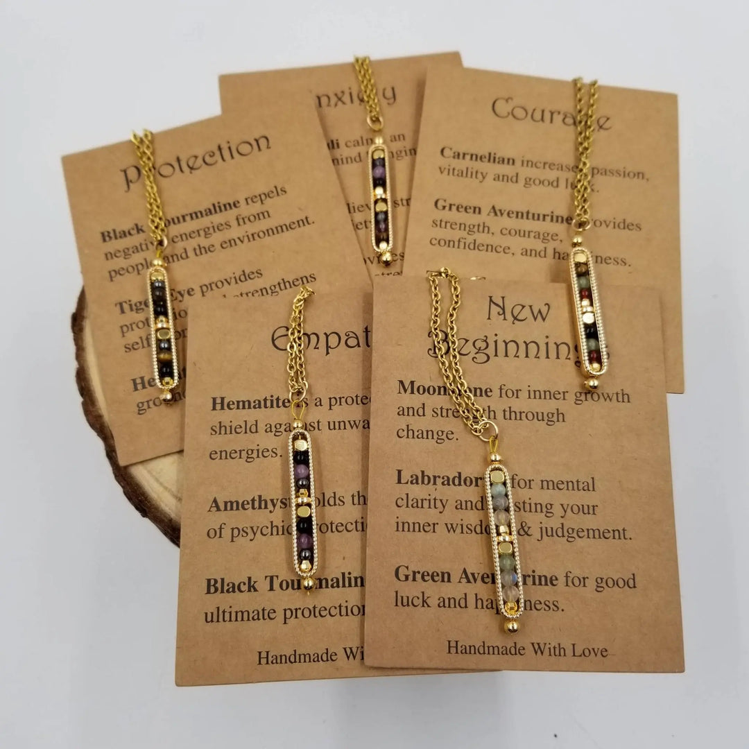 Charming Natural Stone Wishing Bead Necklace - Thoughtful Gift for Love and Intentions - Serene Crafts Hub
