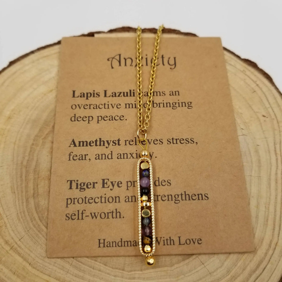 Charming Natural Stone Wishing Bead Necklace - Thoughtful Gift for Love and Intentions - Serene Crafts Hub