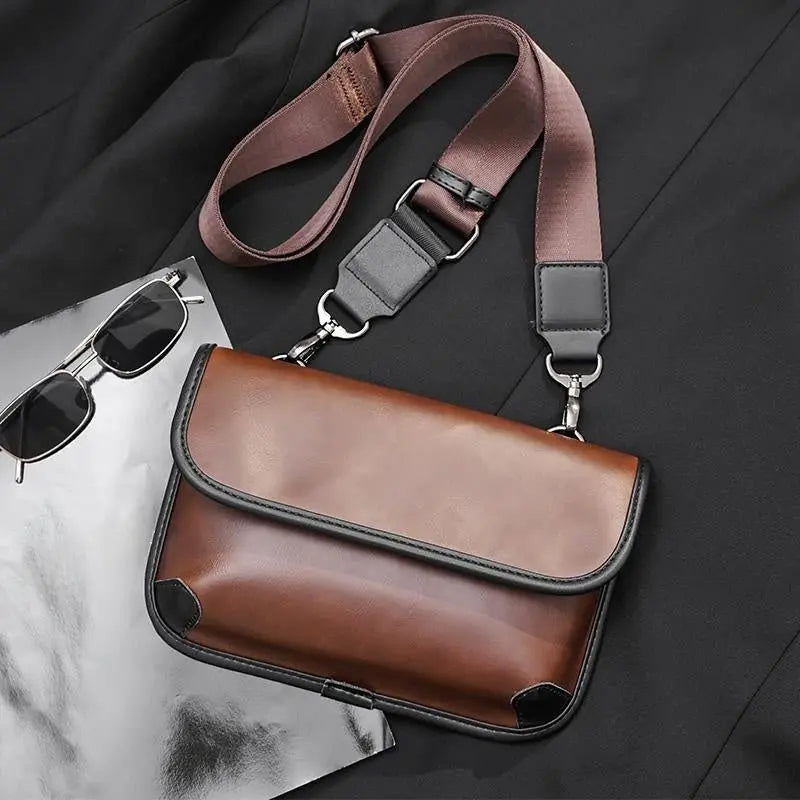 Chic Leather Crossbody Bag - Serene Crafts Hub