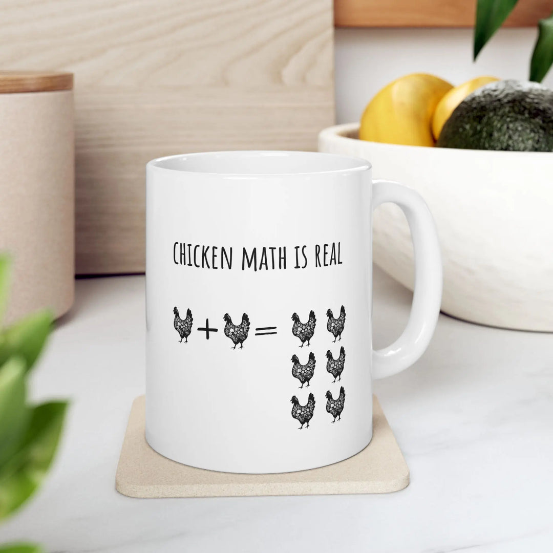 Chicken Math Is Real – Funny Chicken Lover Mug - Serene Crafts Hub