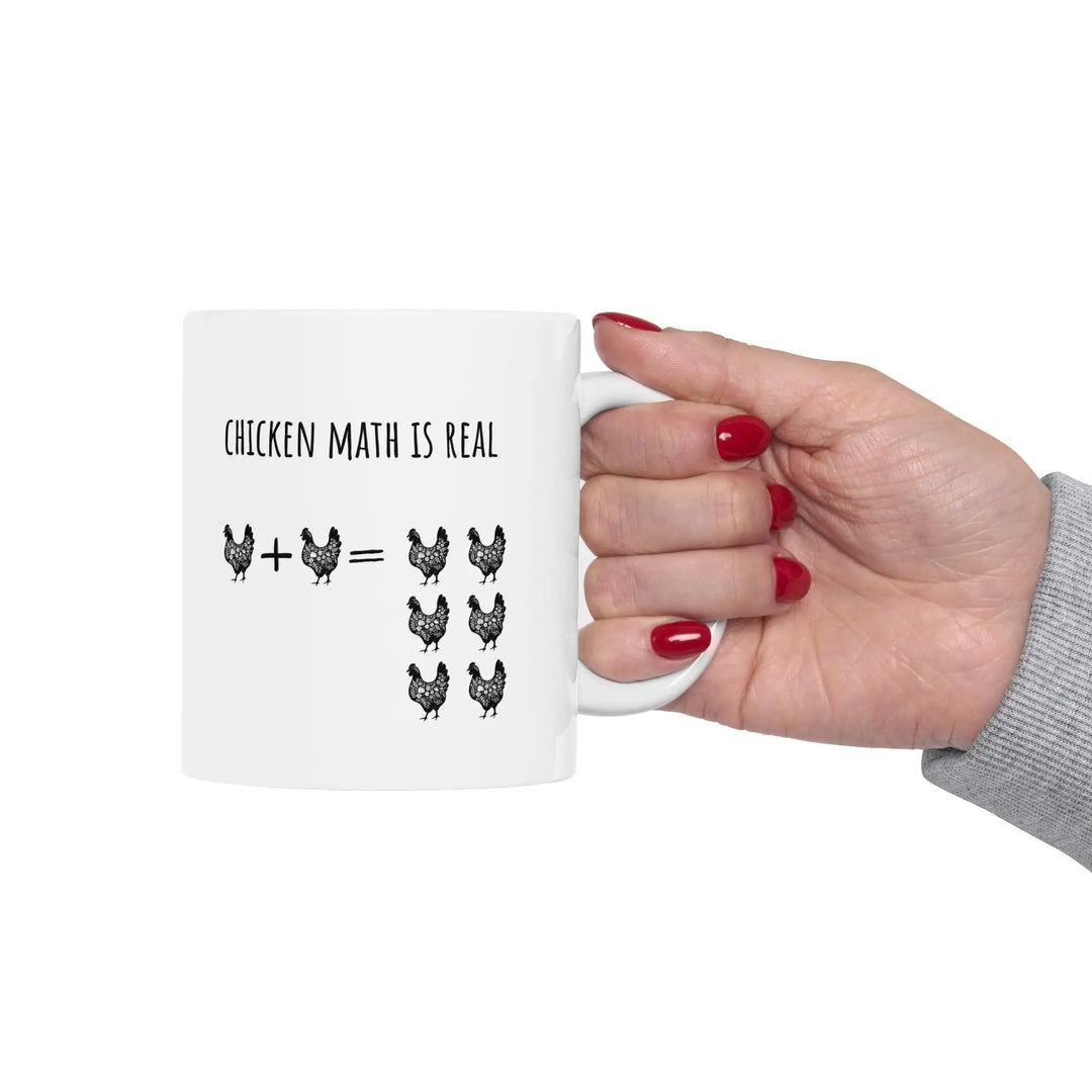 Chicken Math Is Real – Funny Chicken Lover Mug - Serene Crafts Hub