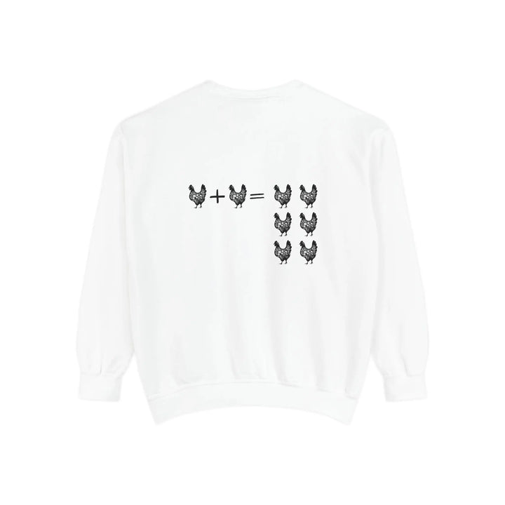 Chicken Math Is Real Funny Farm Life Crewneck Sweatshirt - Serene Crafts Hub