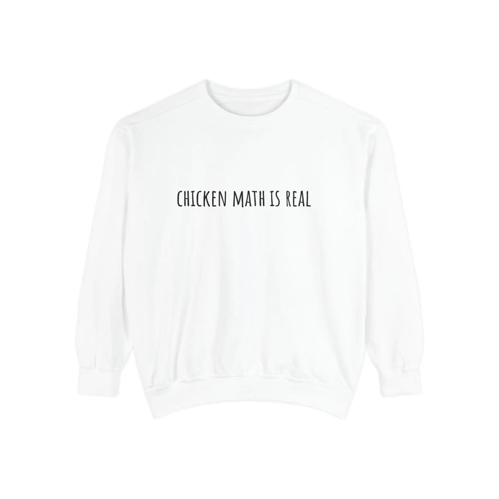 Chicken Math Is Real Funny Farm Life Crewneck Sweatshirt - Serene Crafts Hub