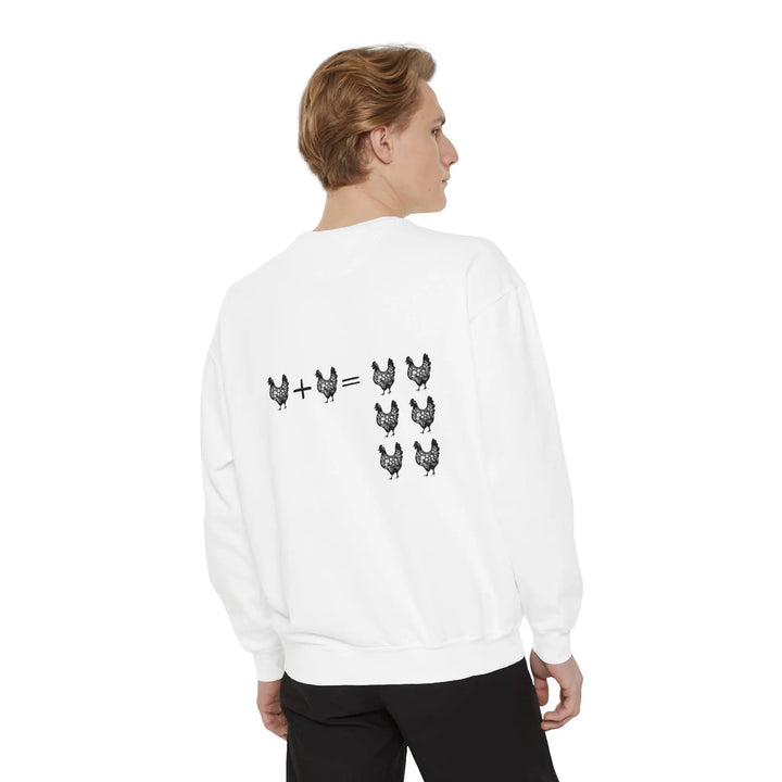 Chicken Math Is Real Funny Farm Life Crewneck Sweatshirt - Serene Crafts Hub
