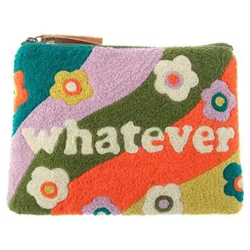 Embroidered Zipper Carry All, Mushroom, Hey Honey, Whatever Retro - Serene Crafts Hub