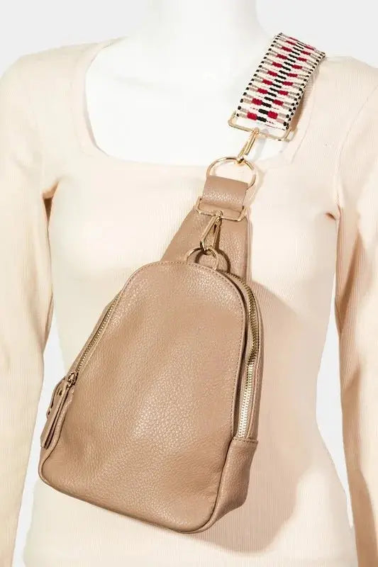 Fame Single Strap Faux Leather Sling Bag - Serene Crafts Hub