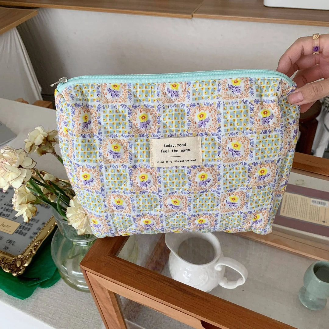 Floral Storage Purse Cosmetic Bag - Serene Crafts Hub