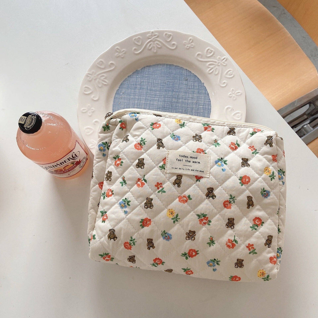 Floral Storage Purse Cosmetic Bag - Serene Crafts Hub