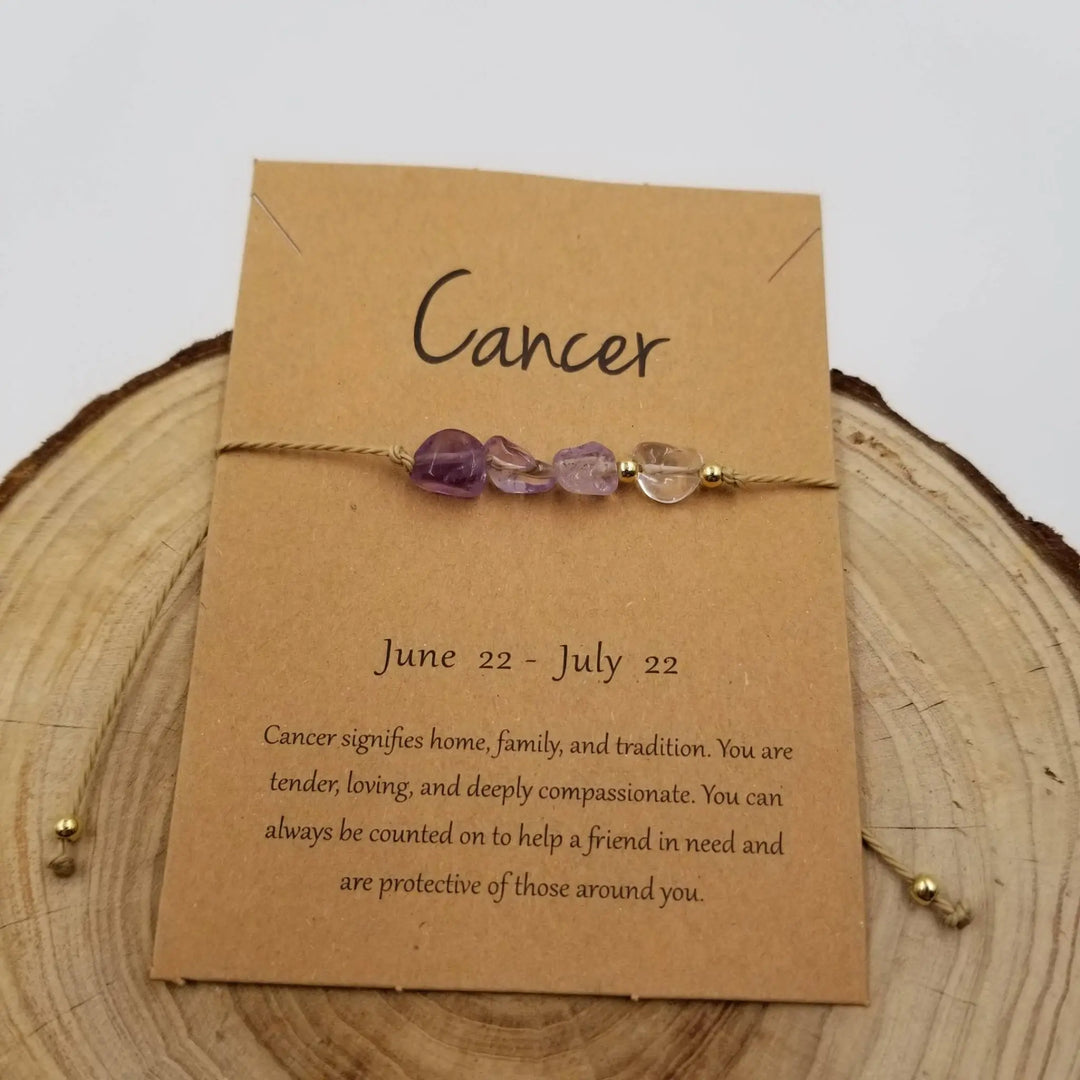 Handwoven Constellation Bracelet with Natural Stone - Celestial Jewelry with Card - Serene Crafts Hub