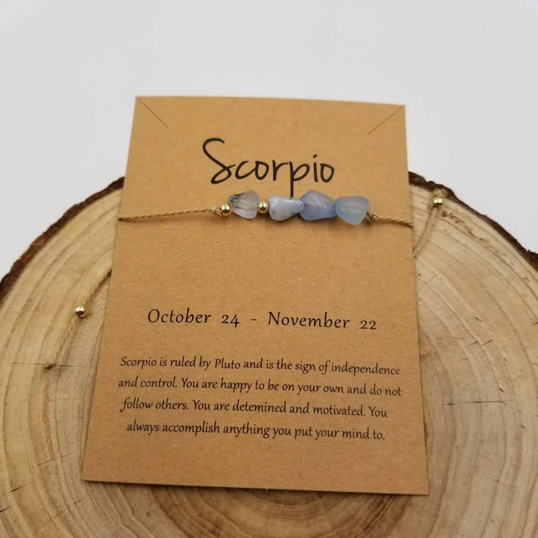 Handwoven Constellation Bracelet with Natural Stone - Celestial Jewelry with Card - Serene Crafts Hub