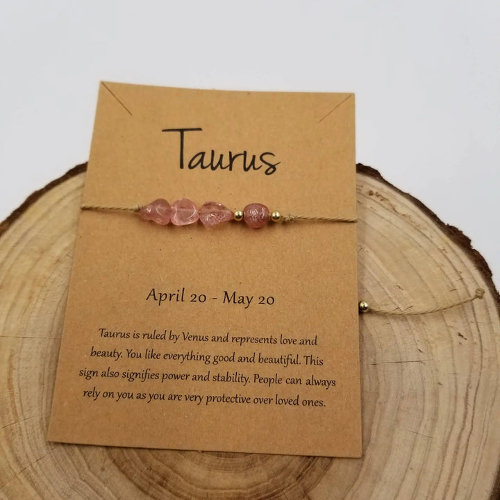 Handwoven Constellation Bracelet with Natural Stone - Celestial Jewelry with Card - Serene Crafts Hub