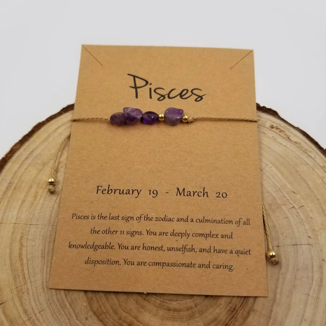 Handwoven Constellation Bracelet with Natural Stone - Celestial Jewelry with Card - Serene Crafts Hub