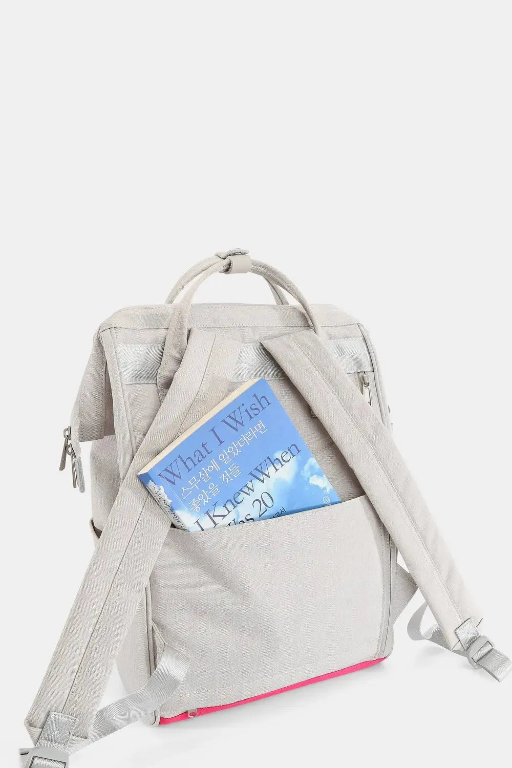 Himawari Contrast Waterproof Backpack Bag with External USB Port - Serene Crafts Hub