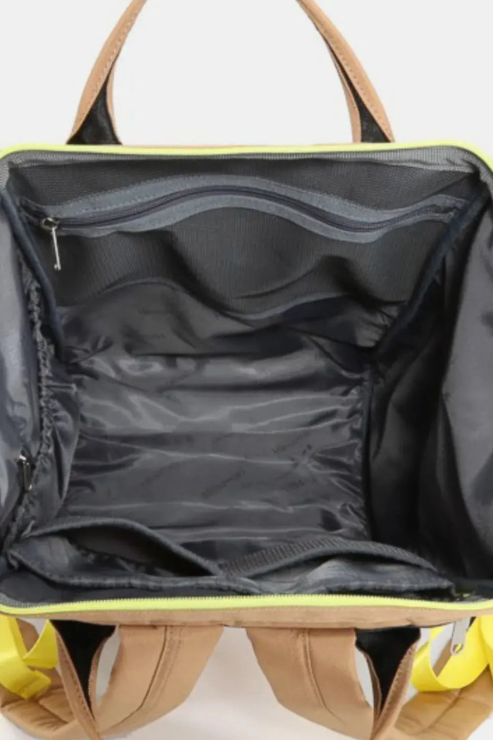Himawari Contrast Waterproof Backpack Bag with Reinforced Edges - Serene Crafts Hub