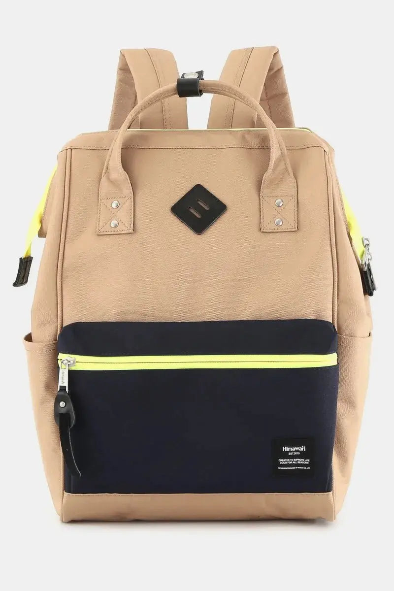 Himawari Contrast Waterproof Backpack Bag with Reinforced Edges - Serene Crafts Hub