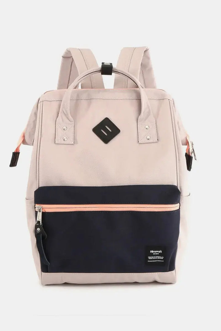 Himawari Contrast Waterproof Backpack Bag with Reinforced Edges - Serene Crafts Hub