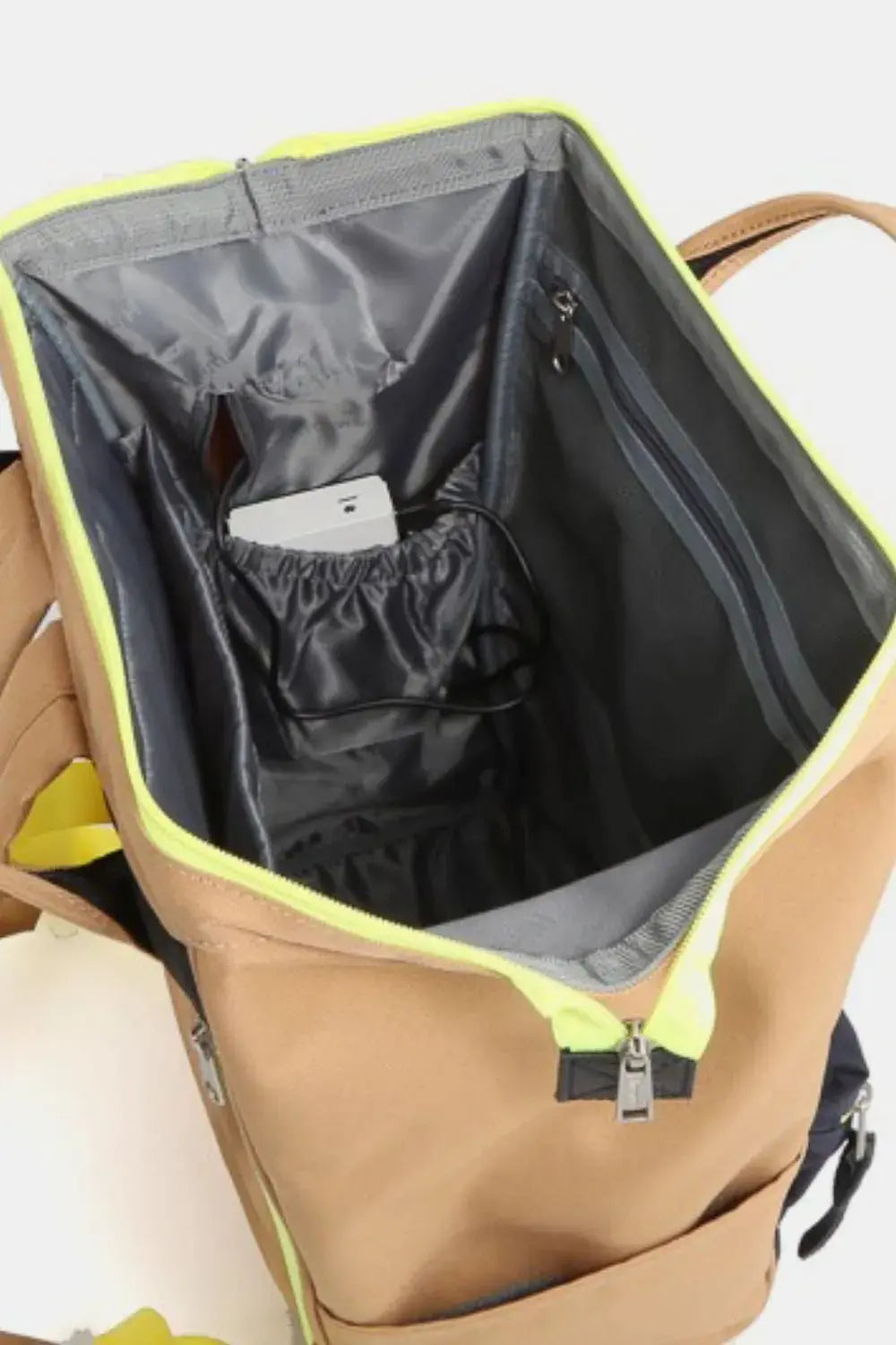 Himawari Contrast Waterproof Backpack Bag with Reinforced Edges - Serene Crafts Hub